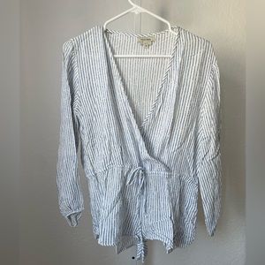 Blue and White Stripe Flynn Skye Romper